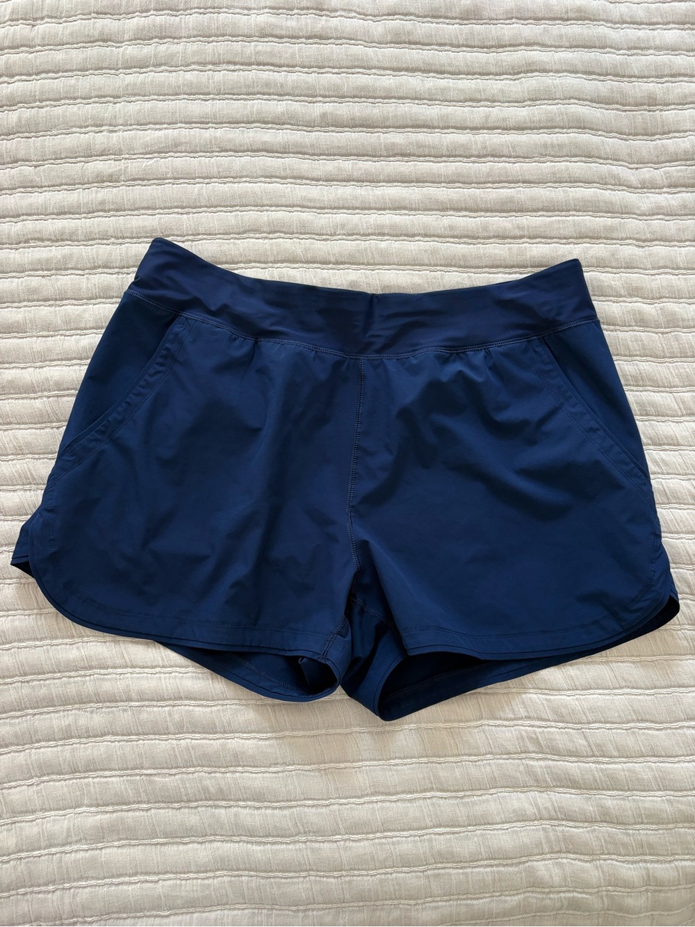 Lands End Swim‎ Athletic 3” Shorts Navy Pockets Size 16